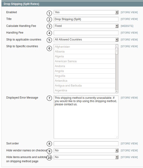 udropship:splitrate:splitrate-config.jpg